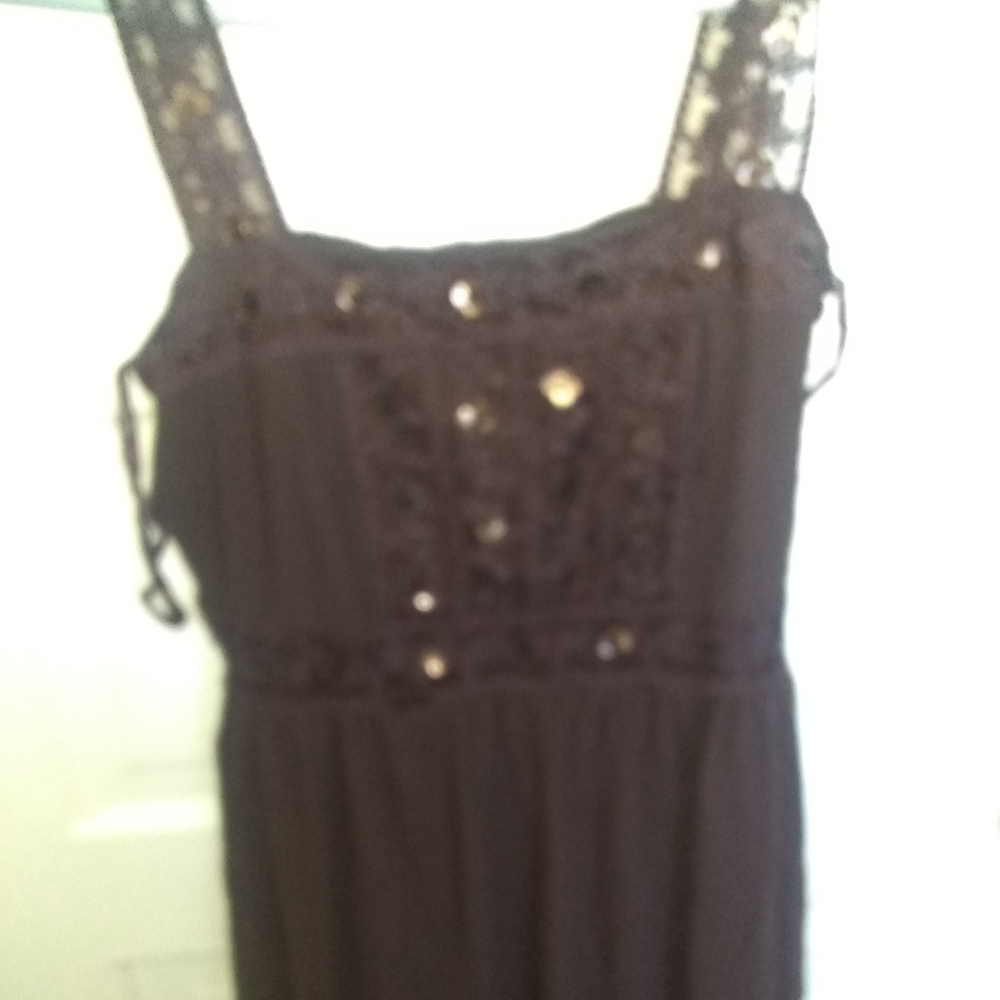 Aiago size 8 brown sequined dress